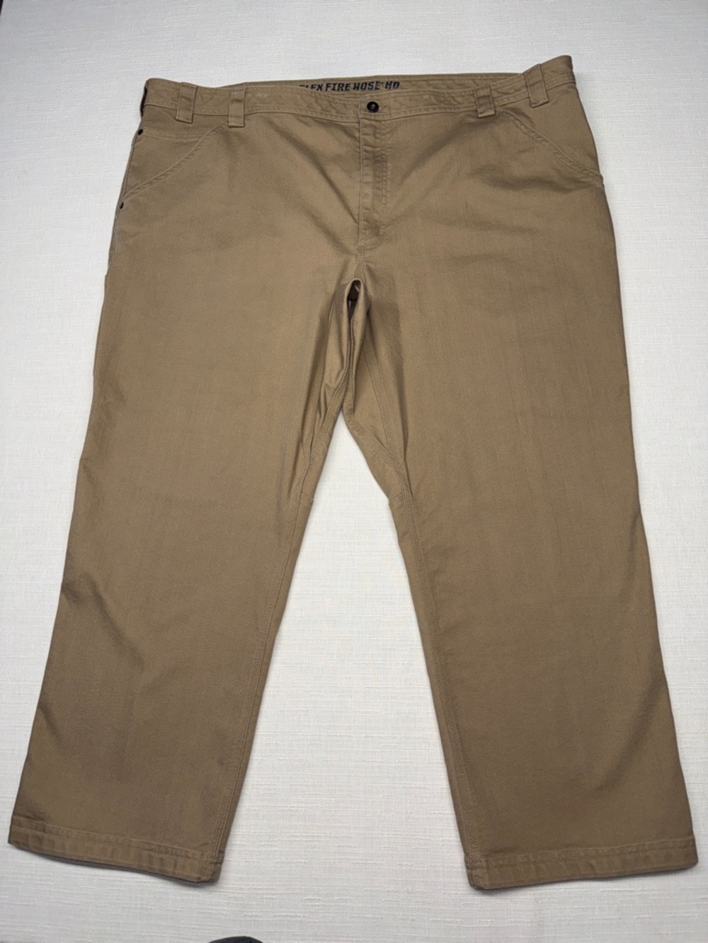 Duluth Trading Co Flex Fire Hose HD Related Fit Tan Straight-Leg Chinos 48X30